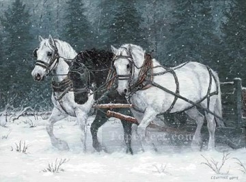 Horse Painting - amc0006D14 animal horses